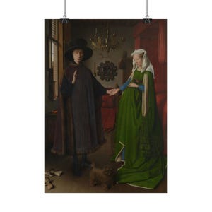 Arnolfini Portrait Print by Jan van Eyck, Flemish Art Poster, Famous Painting Wall Art, A4 A3 A2 A1, Printed in EU image 1