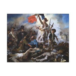 Die Freiheit führt das Volk, Eugène Delacroix – Leinwandbild, Romantik, berühmtes Gemälde, fertig zum Aufhängen Bild 5