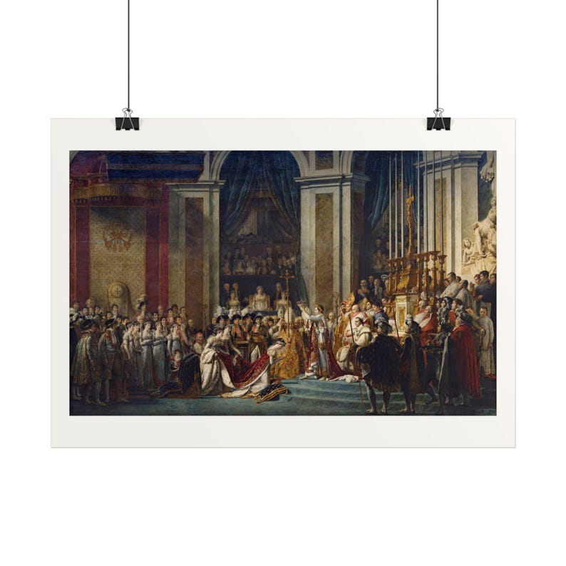 The Coronation of Napoleon Print by Jacques-Louis David, Neoclassical Art Poster, Famous Painting Wall Art, A4 A3 A2, Printed in EU image 2