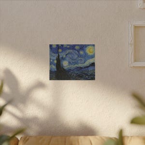 The Starry Night Canvas Print by Vincent van Gogh, Post Impressionism Wall Art, Famous Painting, Ready to Hang image 7