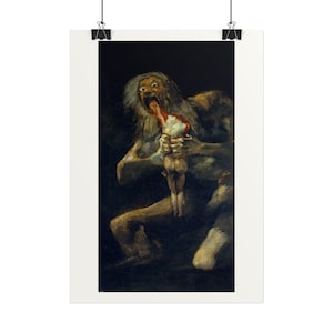 Saturn Devouring His Son Print by Francisco Goya, Dark Art Poster, Famous Painting Wall Art, A4 A3, Printed in EU image 2