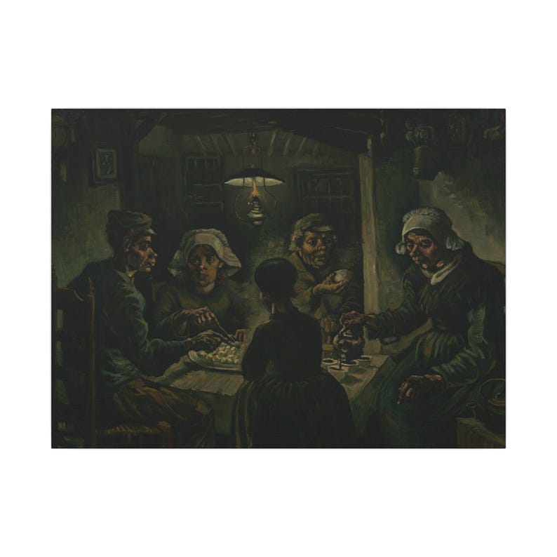 The Potato Eaters Canvas Print by Vincent van Gogh, Realism Wall Art, Famous Painting, Ready to Hang image 9