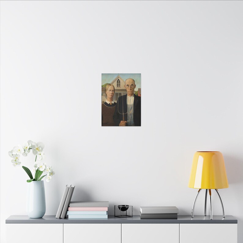 American Gothic Canvas Print by Grant Wood, Americana Wall Art, Famous Painting, Ready to Hang image 8