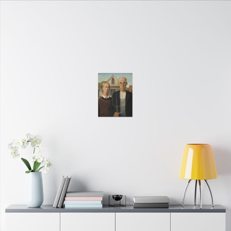 American Gothic Canvas Print by Grant Wood, Americana Wall Art, Famous Painting, Ready to Hang image 4
