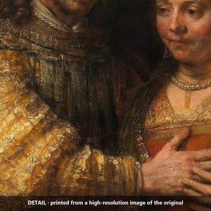 The Jewish Bride Print by Rembrandt, Dutch Golden Age Art Poster, Famous Painting Wall Art, A4 A3 A2, Printed in EU image 5
