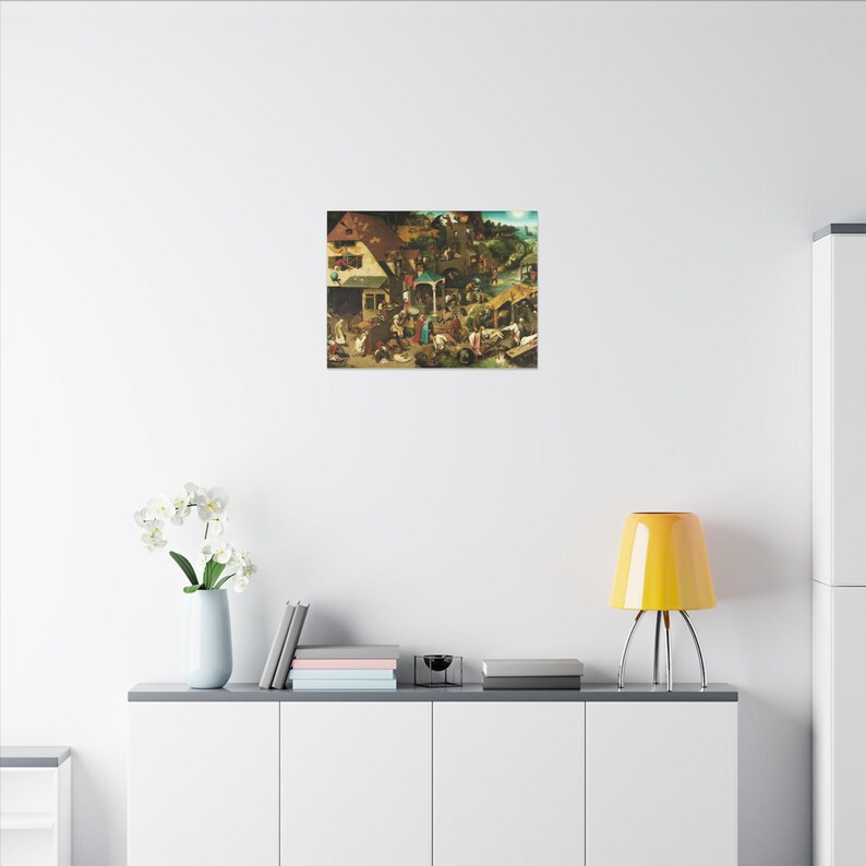 Netherlandish Proverbs Canvas Print by Pieter Brueghel the Elder, Flemish Wall Art, Famous Painting, Ready to Hang image 16