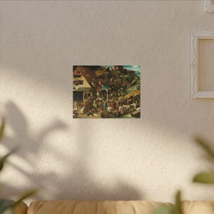 Netherlandish Proverbs Canvas Print by Pieter Brueghel the Elder, Flemish Wall Art, Famous Painting, Ready to Hang image 7