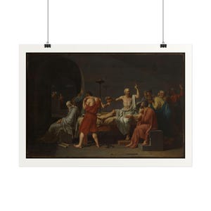 The Death of Socrates Print by Jacques-Louis David, Neoclassical Art Poster, Famous Painting Wall Art, A4 A3 A2, Printed in EU image 3