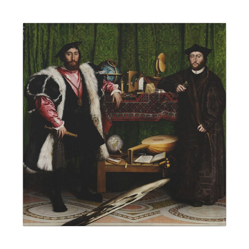 The Ambassadors Canvas Print by Hans Holbein the Younger, Renaissance Wall Art, Famous Painting, Ready to Hang image 17
