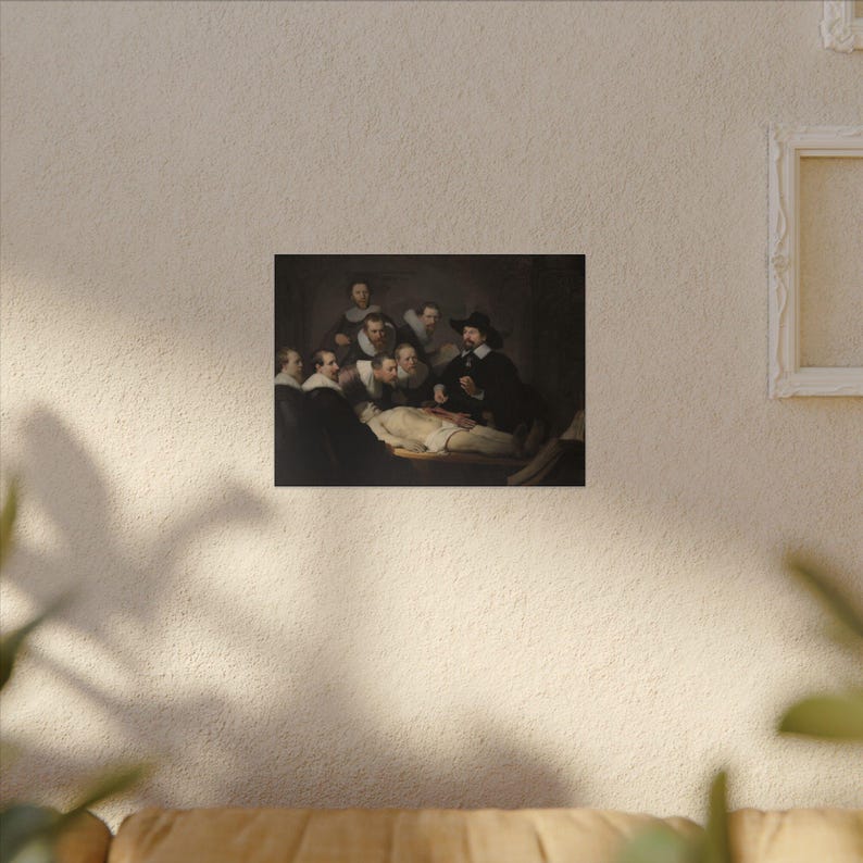 The Anatomy Lesson of Dr. Nicolaes Tulp Canvas Print by Rembrandt, Dutch Golden Age Wall Art, Famous Painting, Ready to Hang image 11