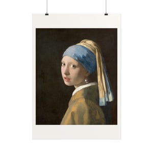 Girl with a Pearl Earring Print by Johannes Vermeer, Dutch Golden Age Art Poster, Famous Painting Wall Art, A4 A3 A2 A1, Printed in EU image 3