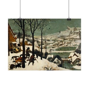 The Hunters in the Snow Print by Pieter Brueghel the Elder, Flemish Art Poster, Famous Painting Wall Art, A4 A3 A2, Printed in EU image 2