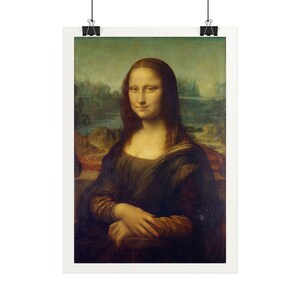 Mona Lisa Print by Leonardo da Vinci, Renaissance Art Poster, Famous Painting Wall Art, A4 A3 A2 A1, Printed in EU image 4