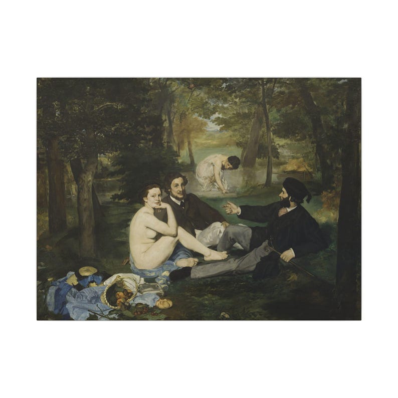 Luncheon on the Grass Canvas Print by Édouard Manet, Impressionism Wall Art, Famous Painting, Ready to Hang image 17