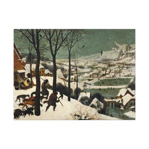 The Hunters in the Snow Canvas Print by Pieter Brueghel the Elder, Flemish Wall Art, Famous Painting, Ready to Hang image 13