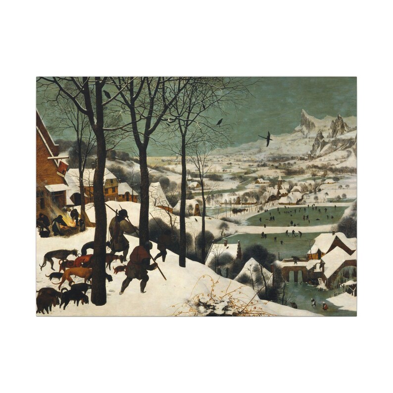 The Hunters in the Snow Canvas Print by Pieter Brueghel the Elder, Flemish Wall Art, Famous Painting, Ready to Hang image 13