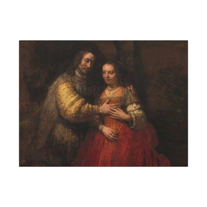 The Jewish Bride Canvas Print by Rembrandt, Dutch Golden Age Wall Art, Famous Painting, Ready to Hang image 13
