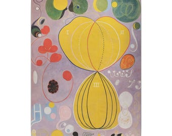 The Ten Largest, No. 7, Adulthood Canvas Print by Hilma af Klint, Abstract Wall Art, Famous Painting, Ready to Hang
