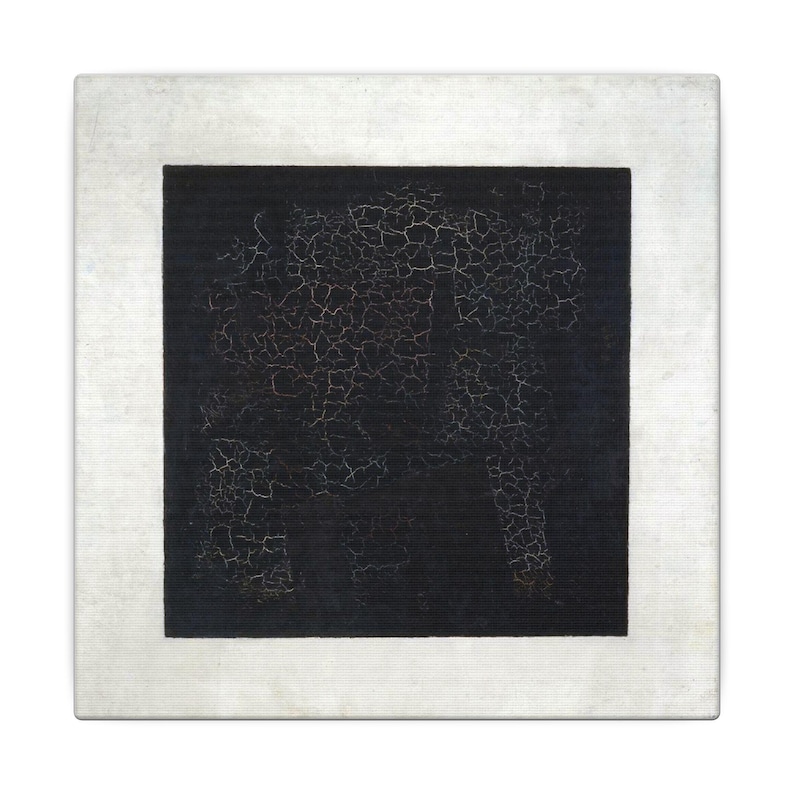 Black Square (1915) Canvas Print by Kazimir Malevich, Minimalist Wall Art, Famous Painting, Ready to Hang image 1