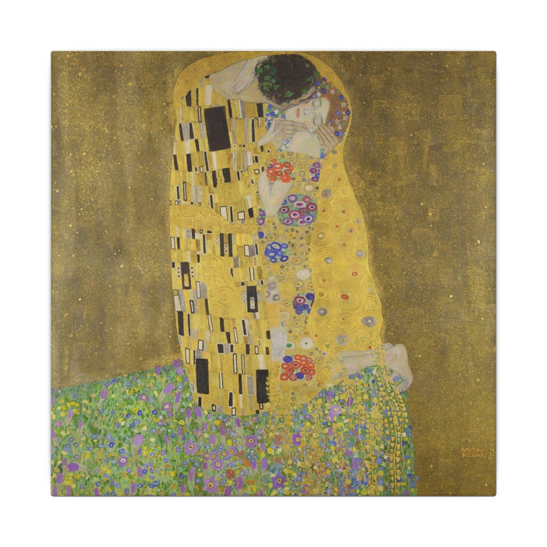 The Kiss Canvas Print by Gustav Klimt, Art Nouveau Wall Art, Famous Painting, Ready to Hang image 9
