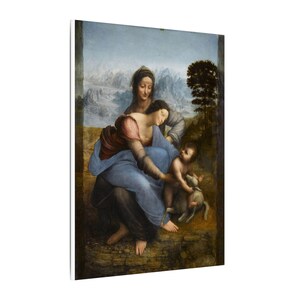 La Virgen, el Niño Jesús y Santa Ana, Leonardo da Vinci – Cuadro en lienzo, Renacimiento, pintura famosa, listo para colgar imagen 10