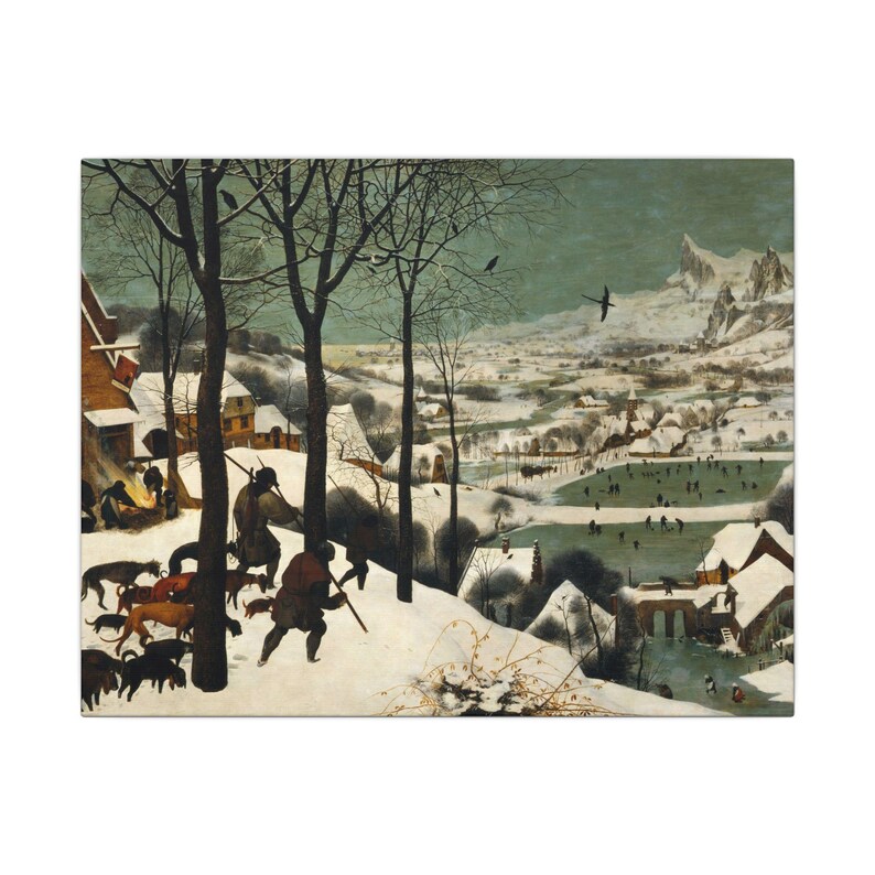 The Hunters in the Snow Canvas Print by Pieter Brueghel the Elder, Flemish Wall Art, Famous Painting, Ready to Hang image 5
