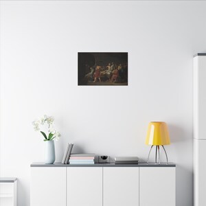 La muerte de Sócrates, Jacques-Louis David – Cuadro en lienzo, Neoclasicismo, pintura famosa, listo para colgar imagen 8