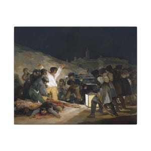 Canvasprint 'De Derde Mei 1808' van Francisco Goya, romantische muurdecoratie, beroemd schilderij, klaar om op te hangen. afbeelding 13