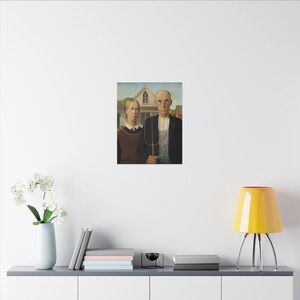 American Gothic Canvas Print by Grant Wood, Americana Wall Art, Famous Painting, Ready to Hang image 12
