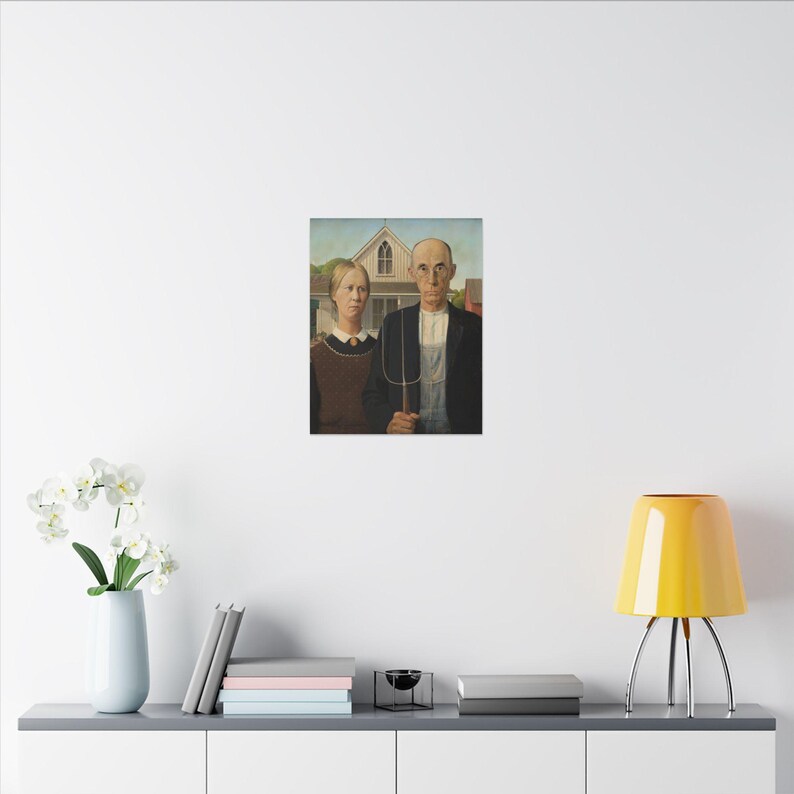 American Gothic Canvas Print by Grant Wood, Americana Wall Art, Famous Painting, Ready to Hang image 12