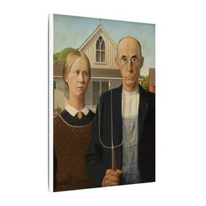 American Gothic Canvas Print by Grant Wood, Americana Wall Art, Famous Painting, Ready to Hang image 6