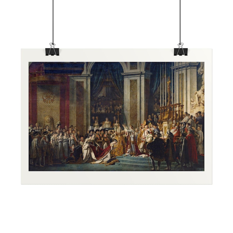 The Coronation of Napoleon Print by Jacques-Louis David, Neoclassical Art Poster, Famous Painting Wall Art, A4 A3 A2, Printed in EU image 1