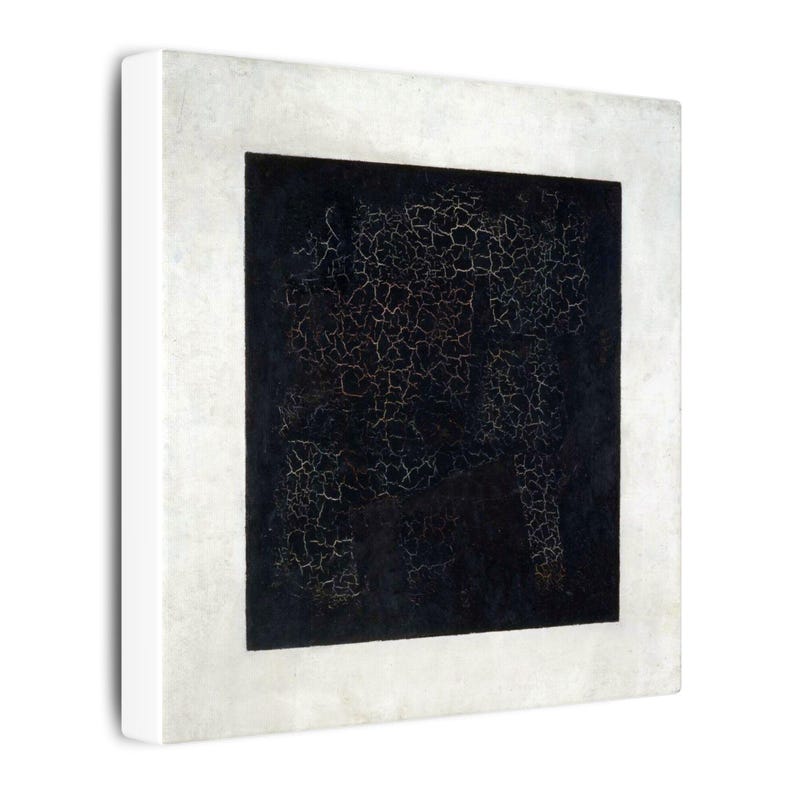 Black Square (1915) Canvas Print by Kazimir Malevich, Minimalist Wall Art, Famous Painting, Ready to Hang image 2