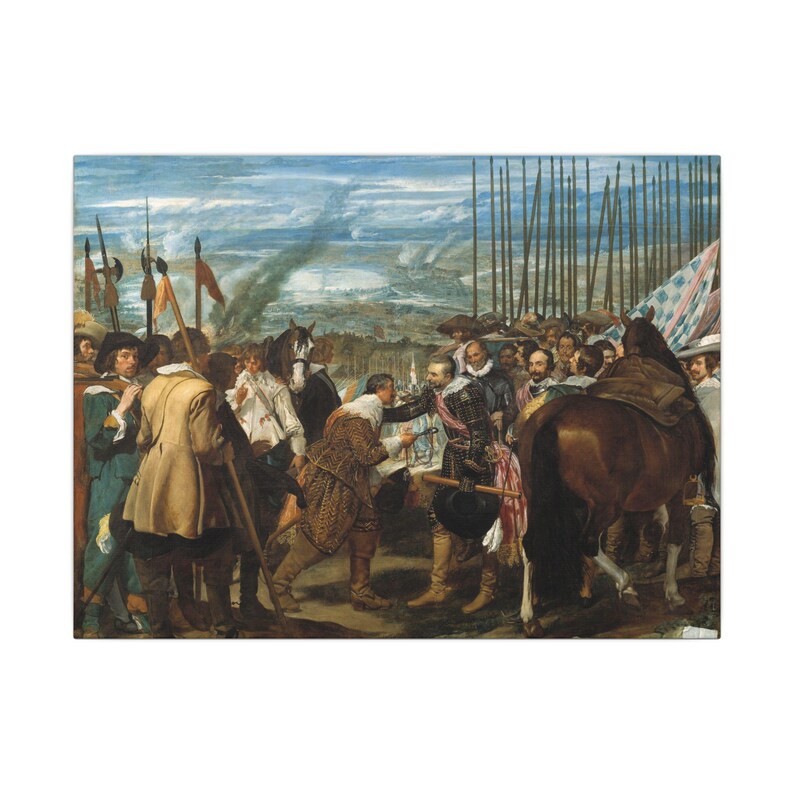 La rendición de Breda (Las lanzas), Diego Velázquez – Cuadro en lienzo, Barroco español, pintura famosa, listo para colgar imagen 9