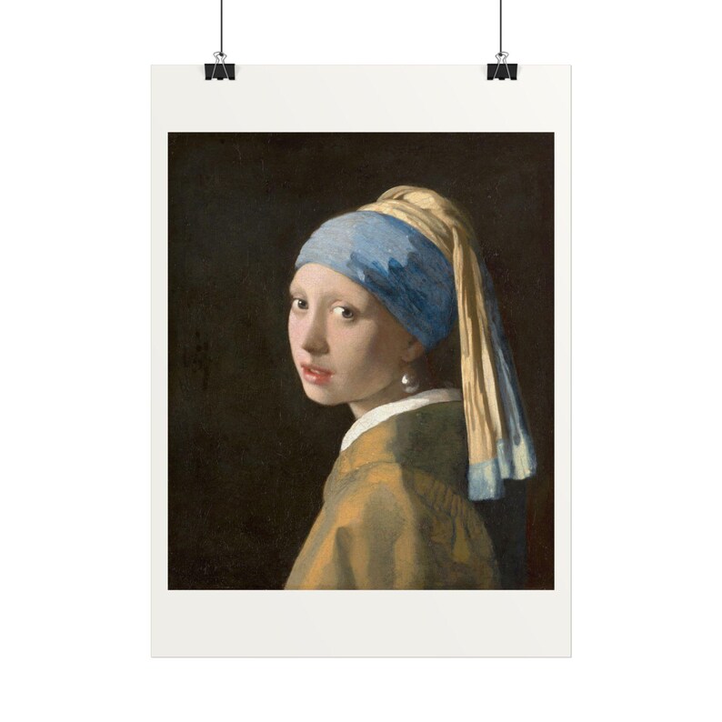 Girl with a Pearl Earring Print by Johannes Vermeer, Dutch Golden Age Art Poster, Famous Painting Wall Art, A4 A3 A2 A1, Printed in EU image 1