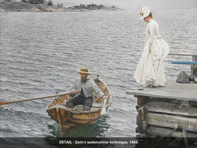 Summer Fun Canvas Print by Anders Zorn, Swedish Wall Art, Famous Painting, Ready to Hang image 10