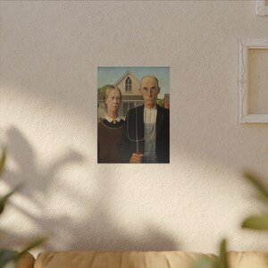 American Gothic Canvas Print by Grant Wood, Americana Wall Art, Famous Painting, Ready to Hang image 7