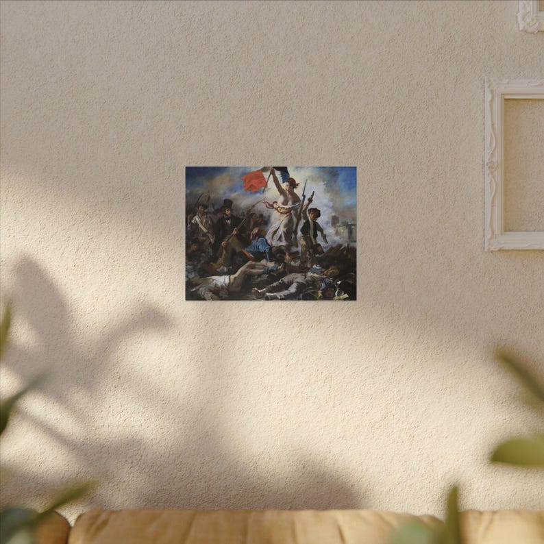Die Freiheit führt das Volk, Eugène Delacroix – Leinwandbild, Romantik, berühmtes Gemälde, fertig zum Aufhängen Bild 7