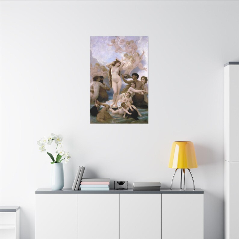 The Birth of Venus Canvas Print by William-Adolphe Bouguereau, Academic Wall Art, Famous Painting, Ready to Hang image 16