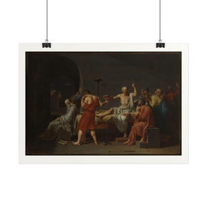 The Death of Socrates Print by Jacques-Louis David, Neoclassical Art Poster, Famous Painting Wall Art, A4 A3 A2, Printed in EU image 2
