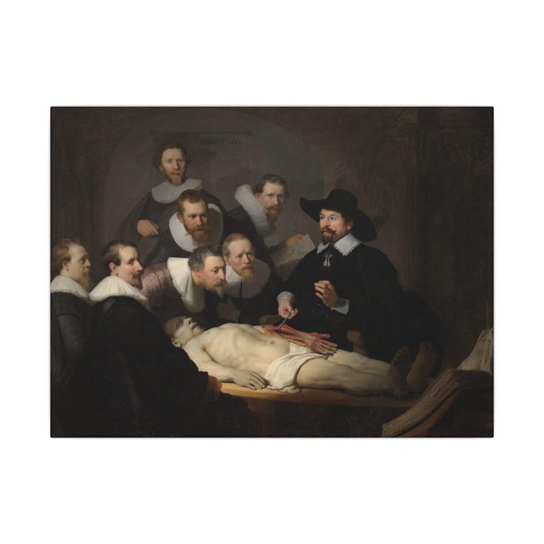 The Anatomy Lesson of Dr. Nicolaes Tulp Canvas Print by Rembrandt, Dutch Golden Age Wall Art, Famous Painting, Ready to Hang image 9