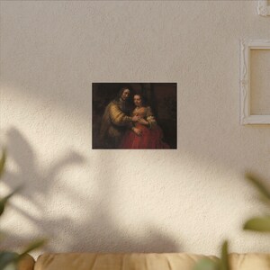 The Jewish Bride Canvas Print by Rembrandt, Dutch Golden Age Wall Art, Famous Painting, Ready to Hang image 3