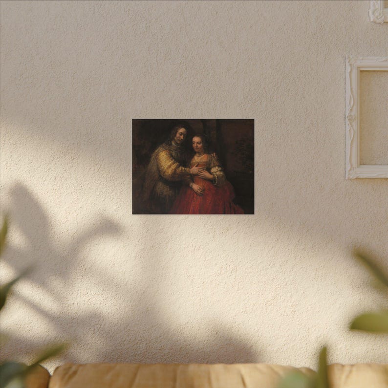 The Jewish Bride Canvas Print by Rembrandt, Dutch Golden Age Wall Art, Famous Painting, Ready to Hang image 3