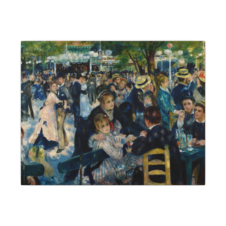 Bal du moulin de la Galette Canvas Print by Pierre-Auguste Renoir, Impressionism Wall Art, Famous Painting, Ready to Hang image 5