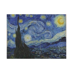 The Starry Night Canvas Print by Vincent van Gogh, Post Impressionism Wall Art, Famous Painting, Ready to Hang image 9