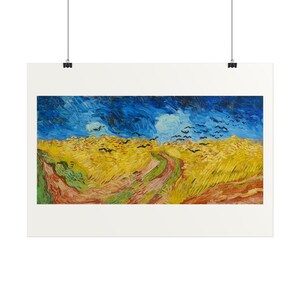 Wheatfield with Crows Print by Vincent van Gogh, Post Impressionism Art Poster, Famous Painting Wall Art, A4 A3 A2, Printed in EU image 3