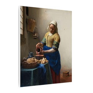 The Milkmaid Canvas Print by Johannes Vermeer, Dutch Golden Age Wall Art, Famous Painting, Ready to Hang image 2