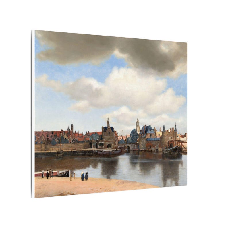 View of Delft Canvas Print by Johannes Vermeer, Dutch Golden Age Wall Art, Famous Painting, Ready to Hang image 14