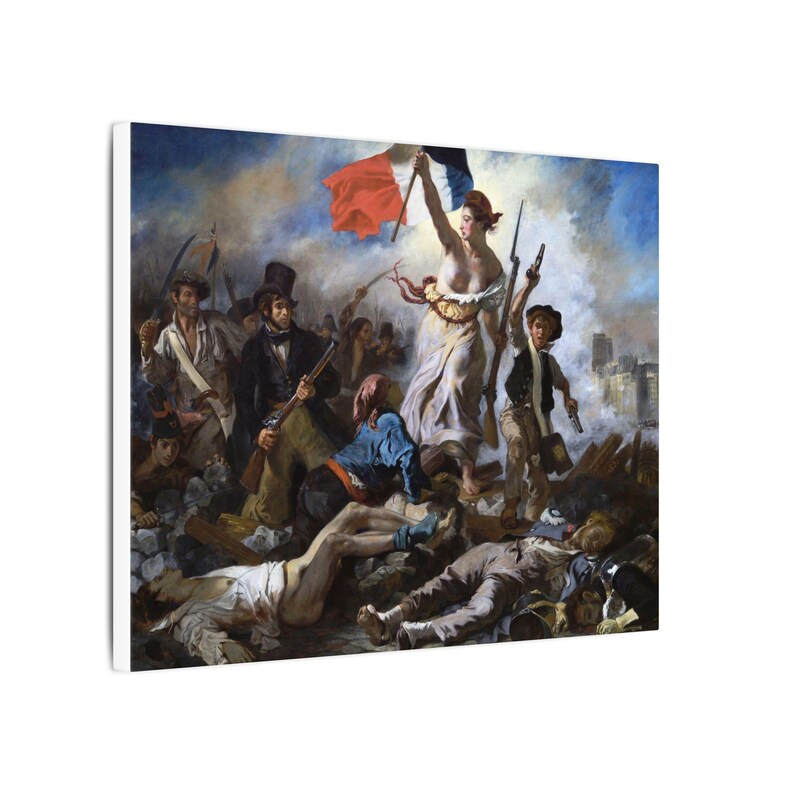 Die Freiheit führt das Volk, Eugène Delacroix – Leinwandbild, Romantik, berühmtes Gemälde, fertig zum Aufhängen Bild 6