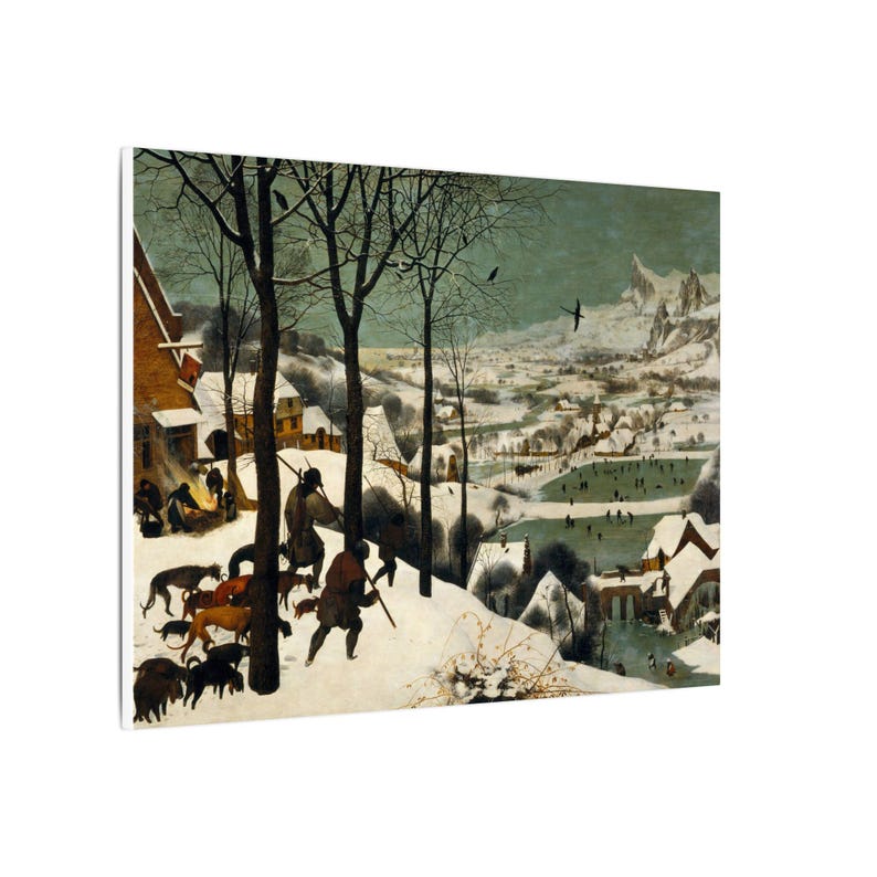 The Hunters in the Snow Canvas Print by Pieter Brueghel the Elder, Flemish Wall Art, Famous Painting, Ready to Hang image 14
